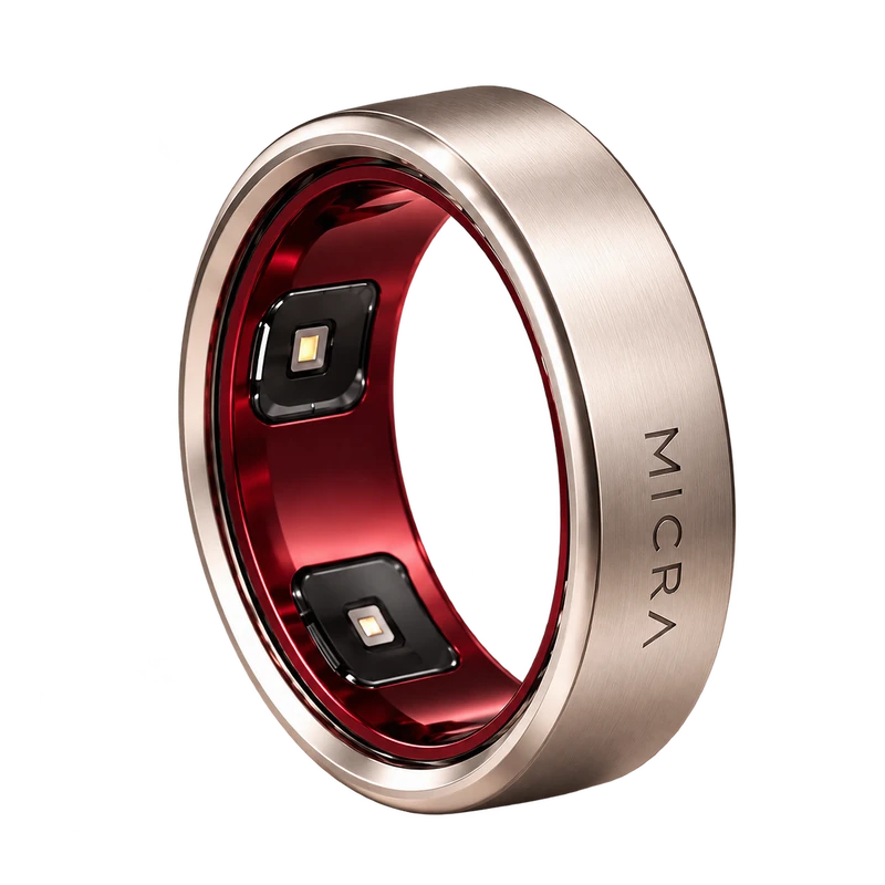 Concepto Micra Ring en plata con interior vino